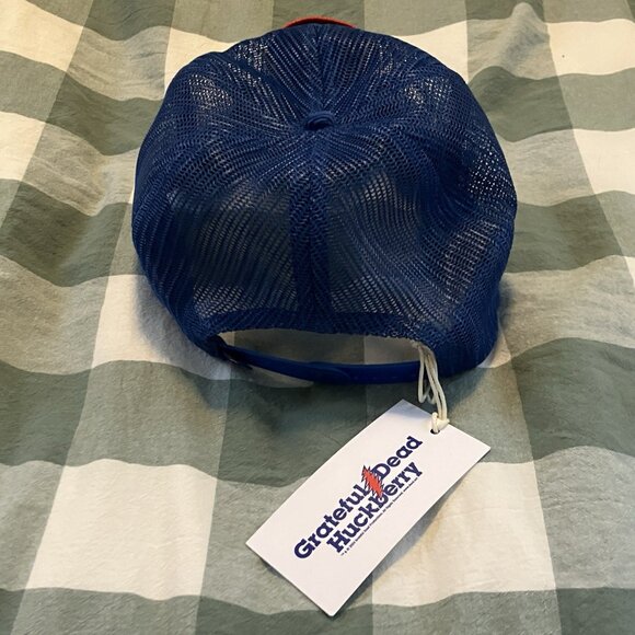 Huckberry x Grateful Dead Baseball Trucker Hat Good Ol' Mesh Snapback Blue Y2K - Picture 6 of 10